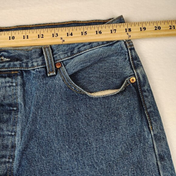 Levi's 501 Button Fly Jeans Mens 36x30 Straight Leg Red Tab - Picture 9 of 9